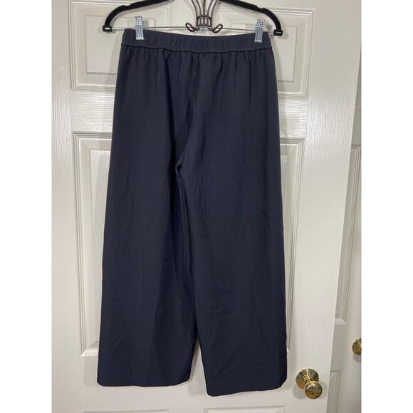 Nic+Zoe Wide Leg Front Slit Crop Black Pant Women's size 0 - Picture 2 of 7